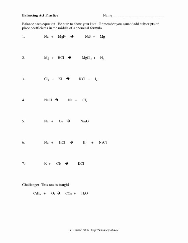 50 Balancing Act Worksheet Answers Chessmuseum Template Library