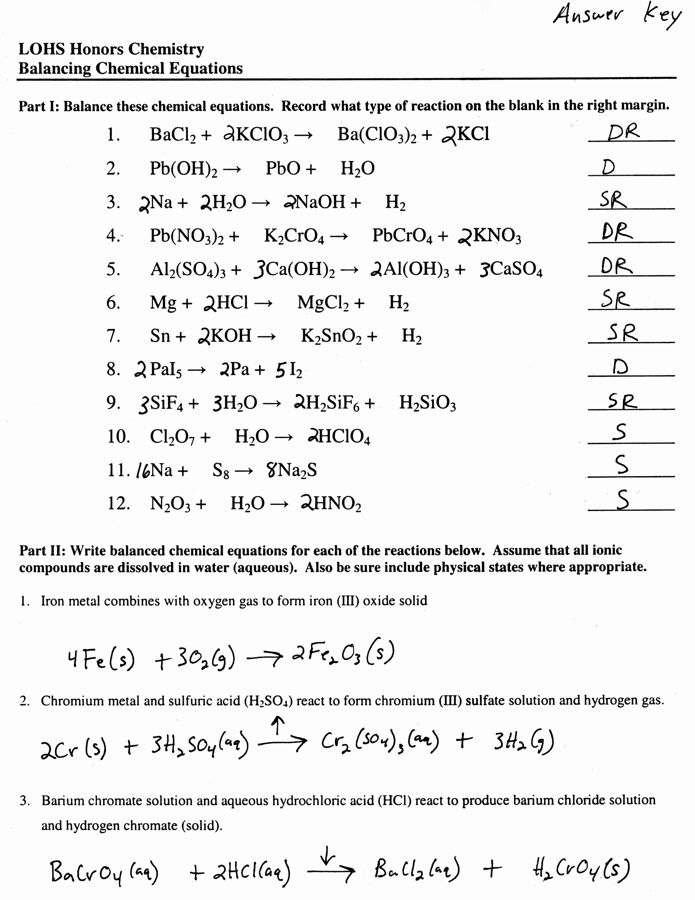 Balancing Chemical Equation Worksheet Fresh Balancing Equations Worksheet Health and Fitness Training