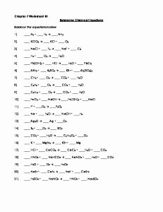 Balancing Chemical Equations Worksheet 1 Best Of Balancing Equations Race Mafiadoc