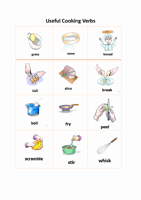 50 Basic Cooking Terms Worksheet Answers