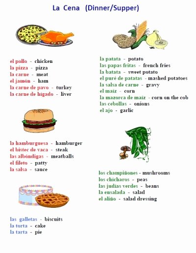 Basic Cooking Terms Worksheet Answers Unique Free Food In Spanish Worksheet Packet 25 Pages Easy to