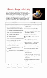 Before the Flood Worksheet Awesome Climate Change Worksheets