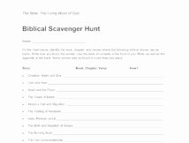 Bible Scavenger Hunt Worksheet New Worksheets