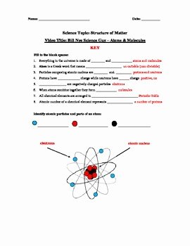 Bill Nye atoms Worksheet Answers Beautiful Bill Nye Science Guy Movie atoms and Molecules Video