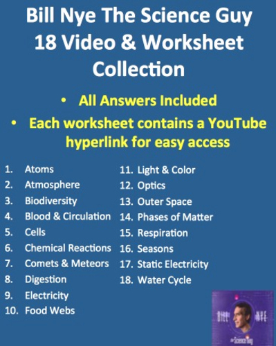 Bill Nye atoms Worksheet Inspirational Bill Nye Video Worksheets Plete 20 Video Worksheet