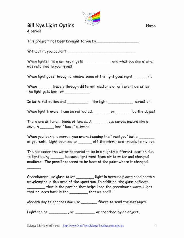 Bill Nye Electricity Worksheet Awesome Bill Nye Electricity Worksheet