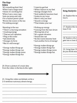 Bill Nye Energy Worksheet Answers Awesome Bill Nye Energy Video Worksheet by Mayberry In Montana