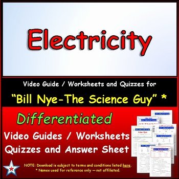 Bill Nye Energy Worksheet Answers Fresh Bill Nye Electricity – Worksheet Answer by Star