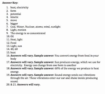 Bill Nye Energy Worksheet Answers Lovely Bill Nye Energy Video Worksheet by Mayberry In Montana