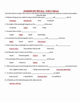 Bill Nye Energy Worksheet Answers New Bill Nye S3e11 Waves the Transfer Of Energy Video Follow