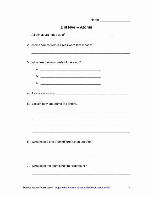 Bill Nye Energy Worksheet Answers Unique Bill Nye Energy Worksheet