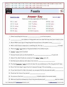 Bill Nye Fossils Worksheet Best Of Differentiated Video Worksheet Quiz &amp; Ans for Bill Nye