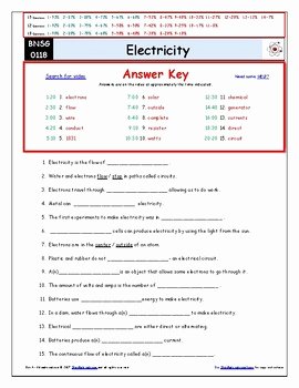 Bill Nye Magnetism Worksheet Answers Beautiful Bill Nye Electricity – Worksheet Answer by Star
