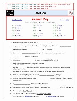 Bill Nye Motion Worksheet Answers Lovely Differentiated Video Worksheet Quiz &amp; Ans for Bill Nye