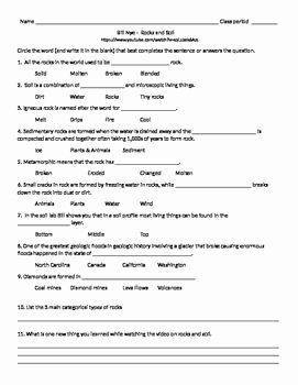 Bill Nye Plants Worksheet Awesome soil Conservation Student Worksheet Answers Example