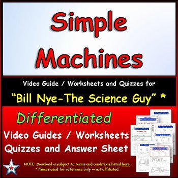 Bill Nye Simple Machines Worksheet Luxury Bill Nye Simple Machines – Worksheet Answer by Star