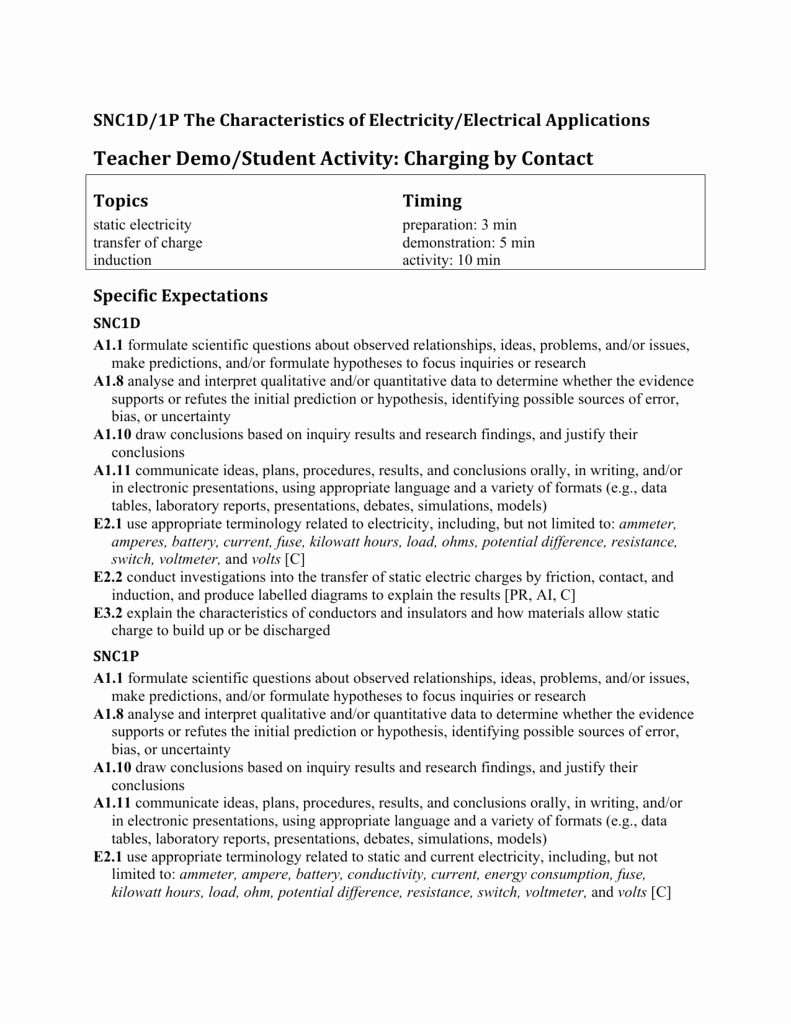 Bill Nye Static Electricity Worksheet