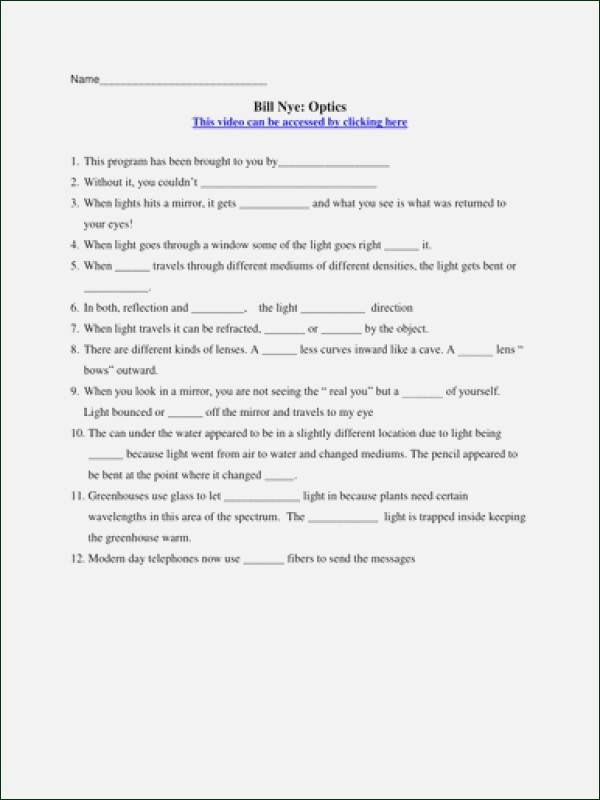 Bill Nye Static Electricity Worksheet Inspirational Bill Nye Chemical Reactions Worksheet