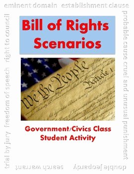 Bill Of Rights Scenario Worksheet Luxury Bill Of Rights Scenarios by Randy Tease