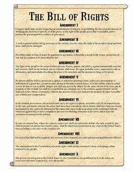 Bill Of Rights Worksheet Pdf Unique Bill Of Rights Scenarios Analysis Worksheet by Students Of