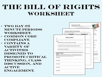 Bill Of Rights Worksheet Unique the Bill Of Rights Worksheet Us History Mon Core