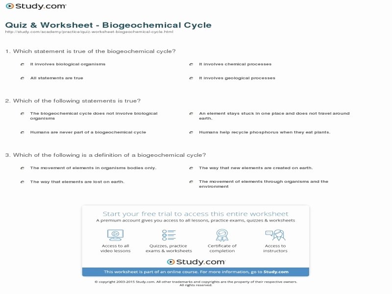 Biogeochemical Cycles Worksheet Answers Best Of Biogeochemical Cycles Worksheet Answers Free Printable