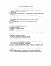 Biological Classification Worksheet Answer Key Awesome Evolution Review Worksheet with Answer Name Evolution