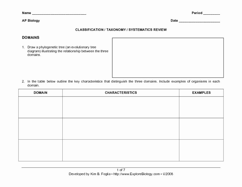 Biological Classification Worksheet Answers Luxury Biological Classification Pogil Answers