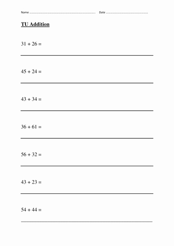 Blank Number Line Worksheet Elegant Addition Using A Blank Number Line by Jmarshall45