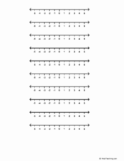 Blank Number Line Worksheet Elegant Blank Number Lines 5 to 5 Grade 6 Free Printable