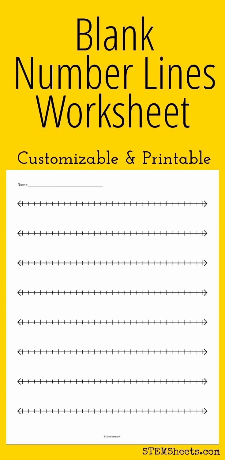 Blank Number Line Worksheet Elegant Blank Number Lines Worksheet Customizable and Printable