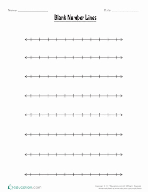 Blank Number Line Worksheet Elegant Blank Number Lines Worksheet