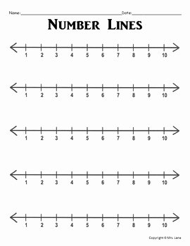 Blank Number Line Worksheet Lovely Blank Number Line Worksheets Includes 5 Different Number
