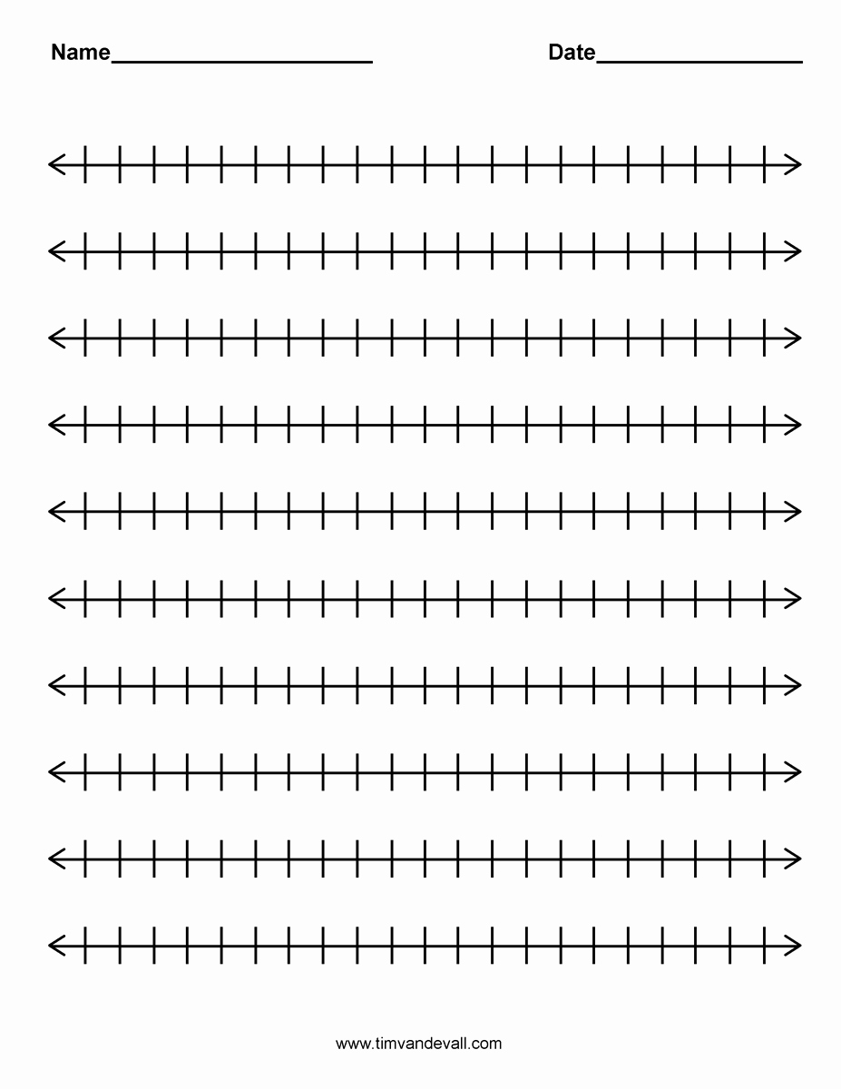 Number Line Printable 1 100