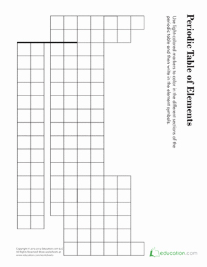 Blank Periodic Table Worksheet Beautiful Blank Periodic Table Periodic Table