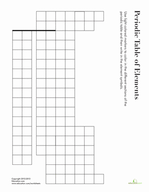 Blank Periodic Table Worksheet Beautiful Blank Periodic Table Science 2