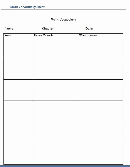 Blank Vocabulary Worksheet Template New Blank Word Study Worksheets the Best Worksheets Image