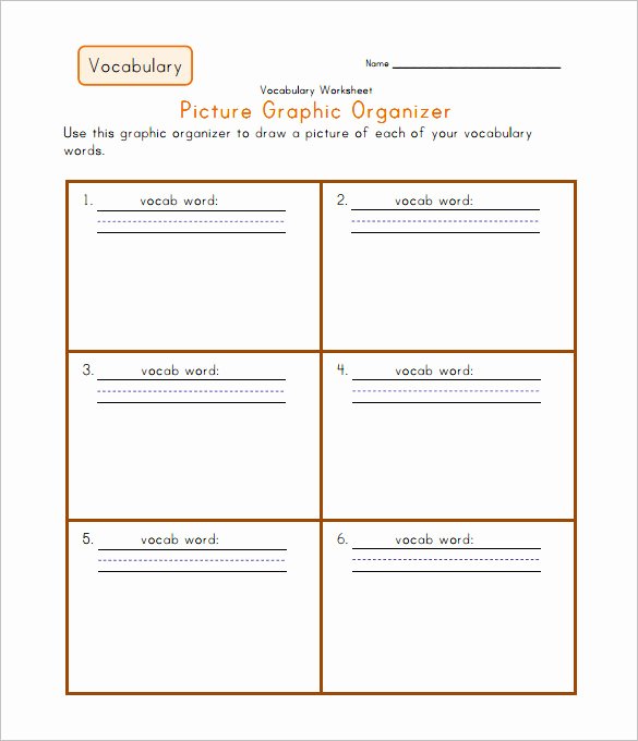 50 Blank Vocabulary Worksheet Template