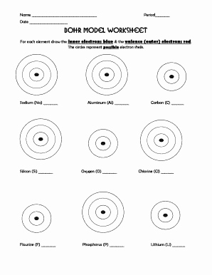 Bohr atomic Models Worksheet Answers New Bohr Model Worksheet with Answers Fill Line Printable