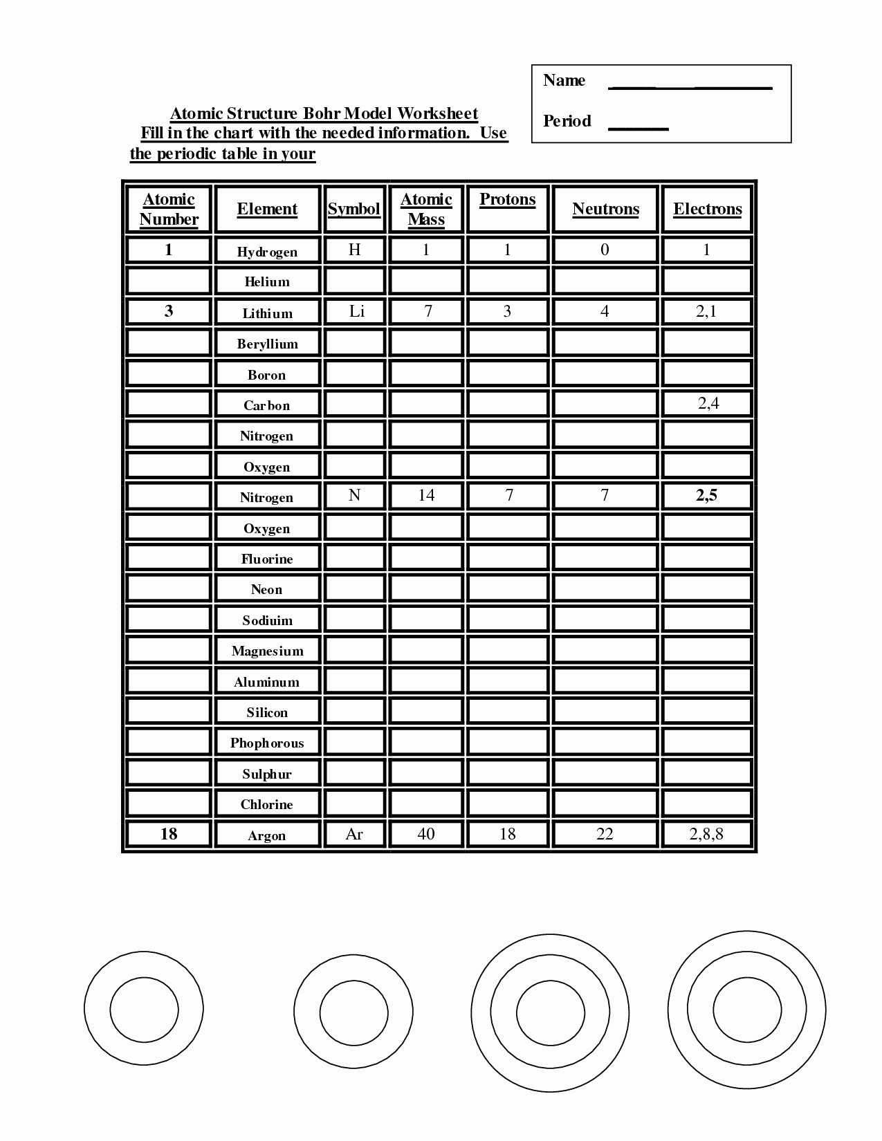Bohr atomic Models Worksheet Fresh 17 Best Of which atom is which Worksheet Drawing