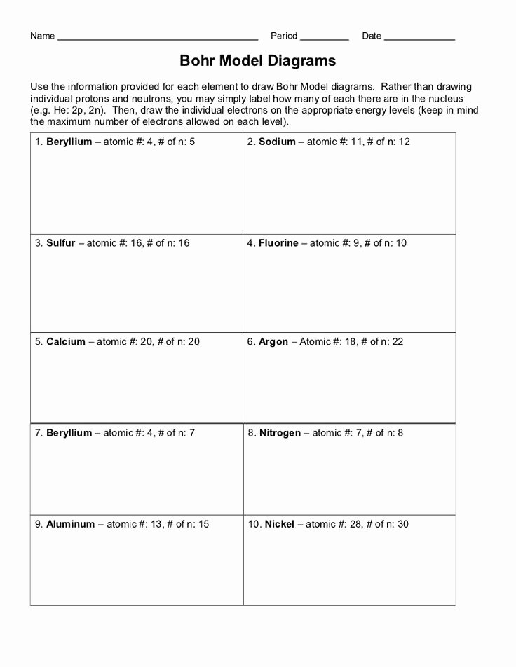 Bohr Model Diagrams Worksheet Answers New 25 Best Ideas About Bohr Model On Pinterest