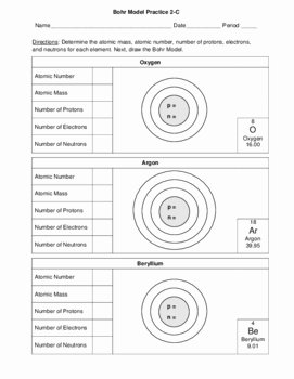 Bohr Model Diagrams Worksheet Answers Unique Bohr Model Practice orbitals Displayed 3 Worksheets 4