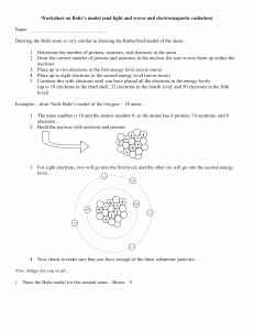 Bohr Model Worksheet Answers Awesome Review Of Bohr Models Answer Key