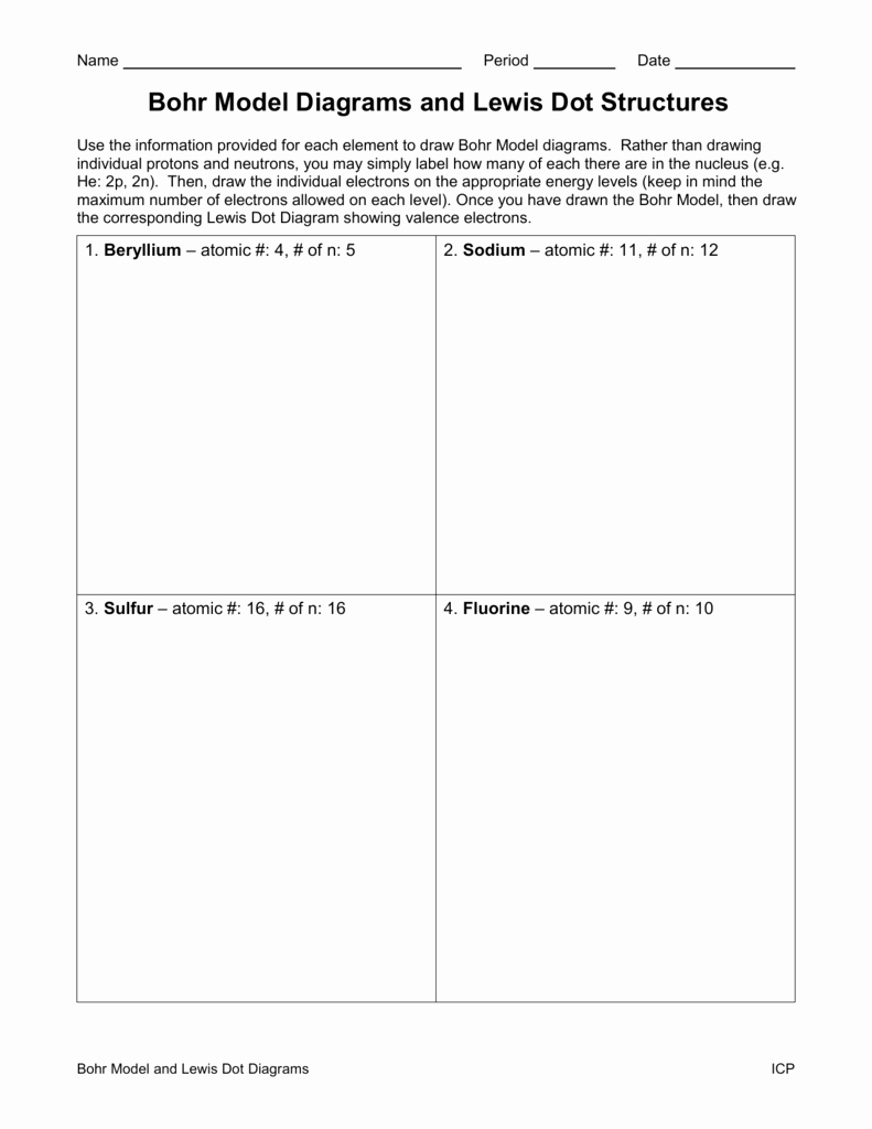 Bohr Model Worksheet Answers Best Of Bohr Diagrams Worksheet