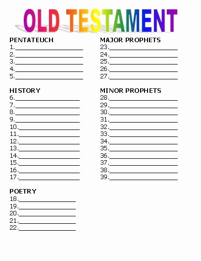Books Of the Bible Worksheet Awesome Activity and Game Ideas to Teach the Books Of the Bible