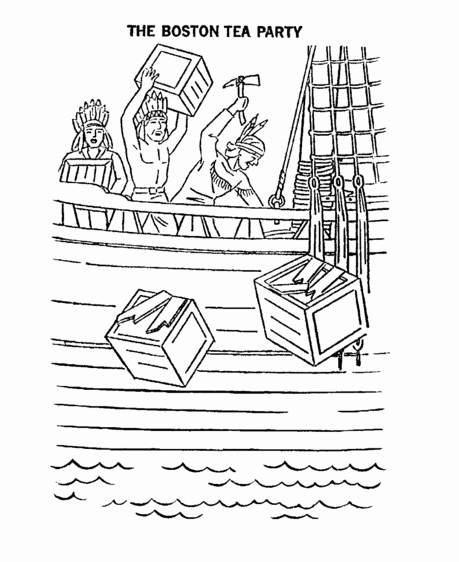 Boston Tea Party Worksheet Beautiful Usa Printables Coloring Pages Of the Boston Tea Party