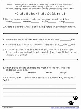 Box and Whisker Plot Worksheet Elegant Box and Whisker Plots Practice Worksheet by Lindsay Perro