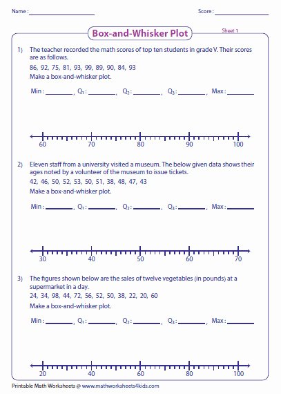 Box and Whisker Plot Worksheet Unique Box and Whisker Plot Worksheets