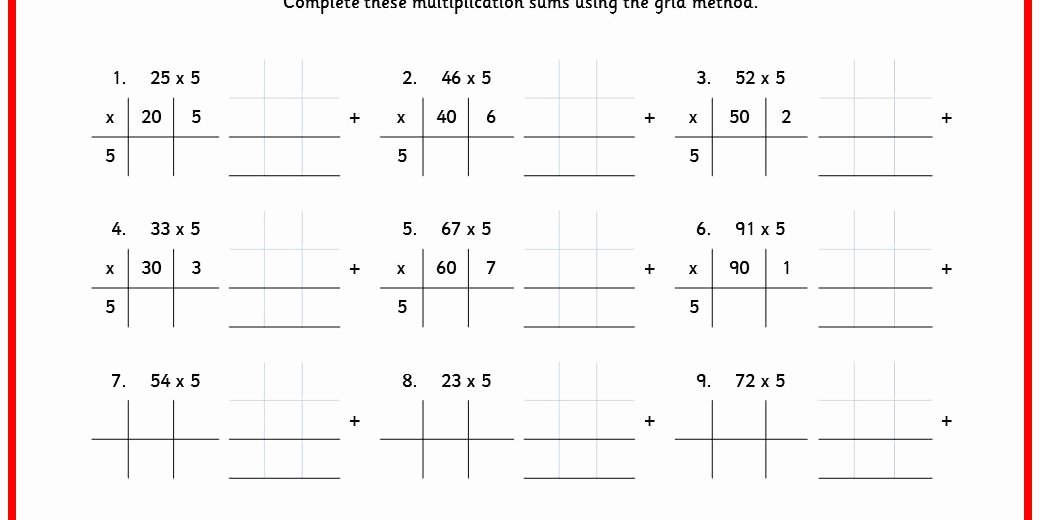 Box Method Multiplication Worksheet Best Of Box Method Multiplication Worksheets the Best Worksheets