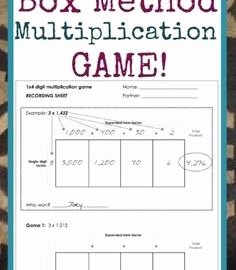 Box Method Multiplication Worksheet Inspirational 20 New Box Method Multiplication Worksheet
